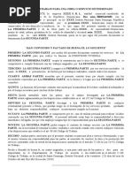 Contrato de Trabajo para Una Obra o Servicio Determinado