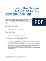 Configuring The Netgear Ready NAS 2100 For The GDC SR-1000 IMB