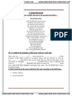 CBSE Class 8 English Worksheet Comprehension