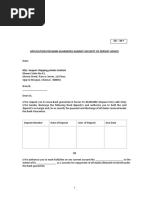 SD-39F Application For Bank Guarantee Against Security of Deposite Advic...