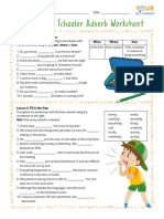 Elementary Schooler Adverb Worksheet