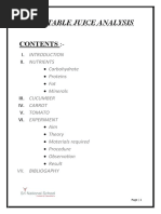 Vegetable Juice Analysis