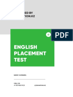 English Placement Test: Prepared by Eduvation - KZ