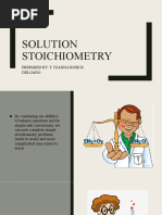 Solution Stoichiometry: Prepared By: T. Joanna Rose B. Delgado