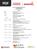 Agenda Foro de Propiedad Horizontal 2021.