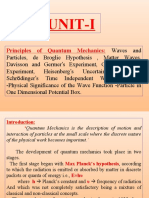 Unit-I: Principles of Quantum Mechanics