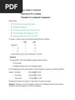 Principle of Accounting II Assignment I