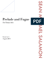 Salamon Sean M. Prelude and Fugue For Brass Trio-Score