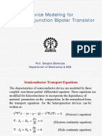 Device Modeling For Sige Heterojunction Bipolar Transistor: Prof. Swapna Banerjee Department of Electronics & Ece