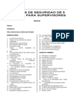 Charlas de Seguridad de 5 Minutos para Supervisores