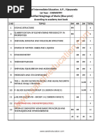 Board of Intermediate Education, A.P., Vijayawada 1st Year - CHEMISTRY Modified Weightage of Marks (Blue-Print) According To Academy Text Book