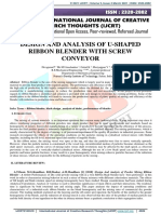 Design and Analysis of U-Shaped Ribbon Blender With Screw Conveyor