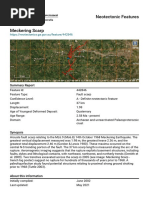 Neotectonic Features Meckering Scarp: Summary Report