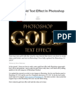 Create A Gold Text Effect in Photoshop CC and CS6