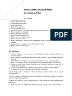 Ds With Python Question Bank: Unit-1: Object-Oriented Concepts in Python 2M Questions