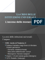 La Crisi Delle Istituzioni Universali