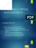 WORKING CAPITAL MANAGEMENT - Concepts and Policy With Markings