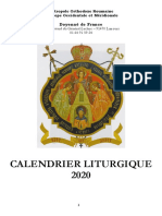 Calendrier Liturgique 2020