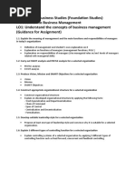 Guidence For Assignment For LO1 Pre-Uni