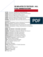 Abbreviation Related To Textiles