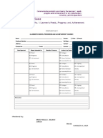 Appendices: Template No. 1: Learner's Needs, Progress and Achievement Cardex