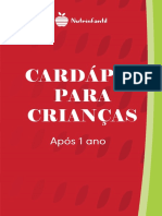 Cardapio para Crianças Após 1 Ano