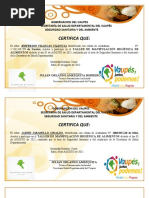 Certificado de Manipulacion de Alimentos