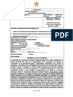 M-4, Propuesta de Formato Acta M4