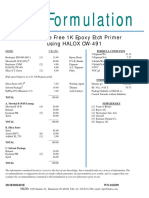 Formulation Formulation: Chromate Free 1K Epoxy Etch Primer Using HALOX CW-491