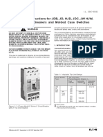 JWC Circuit Breakers and Molded Case Switches: Installation Instructions For JDB, JD, HJD, JDC, JW HJW