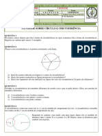 Atividade Sobre Círculo E Circunferência: Ano Letivo 2021