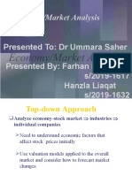 Economy/Market Analysis: Presented To: DR Ummara Saher Presented By: Farhan Hussain s/2019-1617 Hanzla Liaqat s/2019-1632