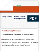 Unit 4 Policy Making Theories-Models