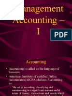 Management Accounting - I