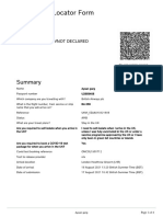 Passenger Locator Form: Amber