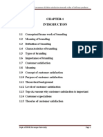 Chapter-1: Customer Brand Awareness & Their Satisfaction Towards Value of Delivery Products