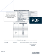 Test Report For Chemical Testing: Alpha91 KP Solutions