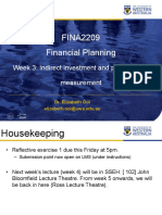 FINA2209 Financial Planning: Week 3: Indirect Investment and Performance Measurement