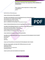 JEE Main Physics Previous Year Questions With Solutions On Thermodynamics