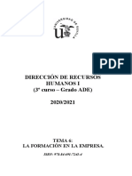 Tema 6. Drhi. La Formación en La Empresa