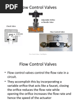 Flow Control Valves: Adjustable Orifice or Needle Valve Check Valve