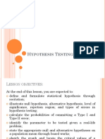 Hypothesis Testing