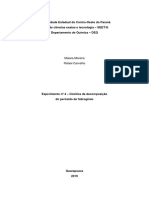 Relatório III Decomposição Peróxido de Hidrogênio