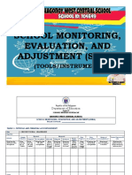 School Monitoring, Evaluation, and Adjustment (Smea) : (Tools/Instrument)