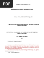 A Ludicidade No Processo de Ensino Aprendizagem em Crianças Autistas