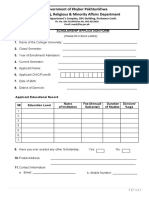 PEC Scholarship Application Form