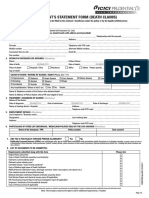 3S Claimant'S Statement Form (Death Claims) : (Mandatory)