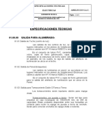 ESPECIFICACIONES TECNICAS - ALAMEDA Malvinas INSTALACIONES ELECTRICAS