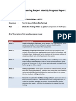 Black Box Testing Weekly Progress Report For Software Engineering Project by Wahid311