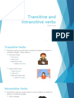 Transitive and Intransitive Verbs